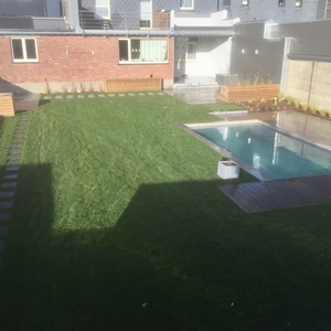 Jardin complet avec piscine