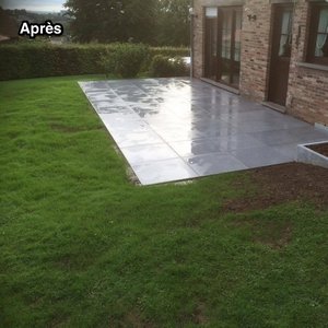 Terrasse carrelage sur plot