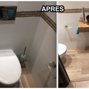 Carrelage d'un WC complet