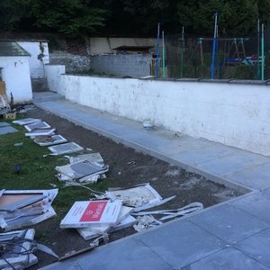 Carrelage d'un terrasse en pose collée