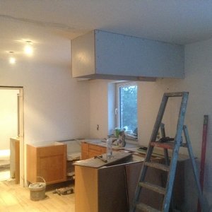 Caisson en mdf laqué pour hotte encastrée